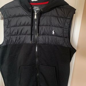 Polo Ralph Lauren Zip Up Vest Hoodie Size Large